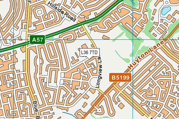 L36 7TD map - OS VectorMap District (Ordnance Survey)
