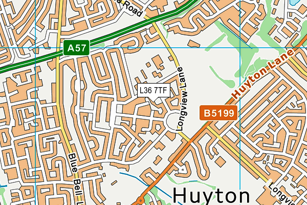 L36 7TF map - OS VectorMap District (Ordnance Survey)