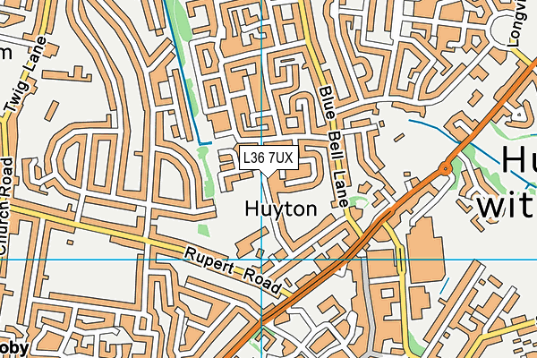 L36 7UX map - OS VectorMap District (Ordnance Survey)