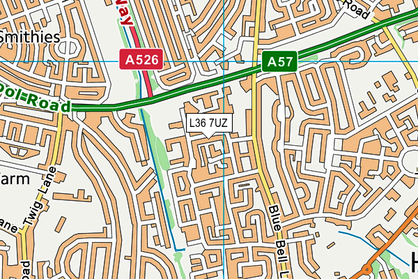 L36 7UZ map - OS VectorMap District (Ordnance Survey)