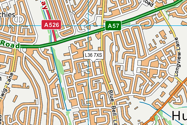 L36 7XS map - OS VectorMap District (Ordnance Survey)
