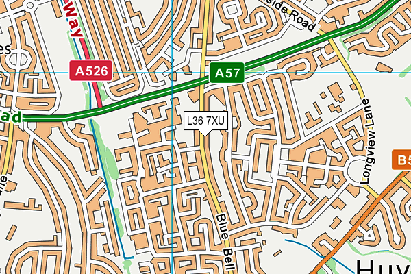 L36 7XU map - OS VectorMap District (Ordnance Survey)