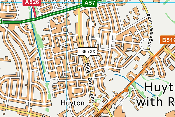 L36 7XX map - OS VectorMap District (Ordnance Survey)