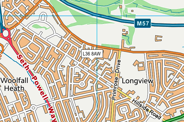 L36 8AW map - OS VectorMap District (Ordnance Survey)