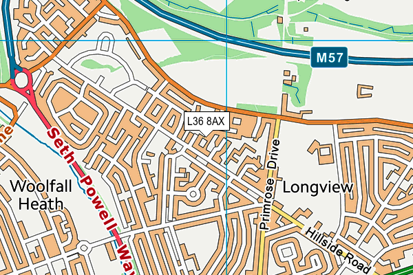 L36 8AX map - OS VectorMap District (Ordnance Survey)