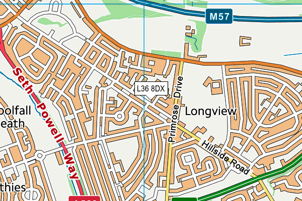 L36 8DX map - OS VectorMap District (Ordnance Survey)