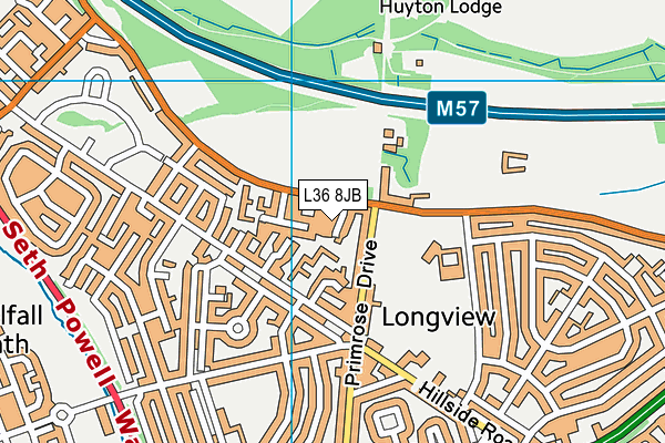 L36 8JB map - OS VectorMap District (Ordnance Survey)