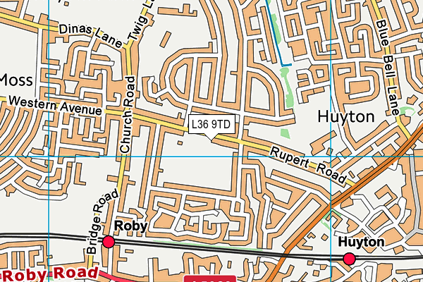 L36 9TD map - OS VectorMap District (Ordnance Survey)