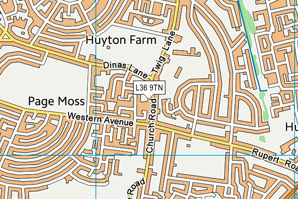 L36 9TN map - OS VectorMap District (Ordnance Survey)