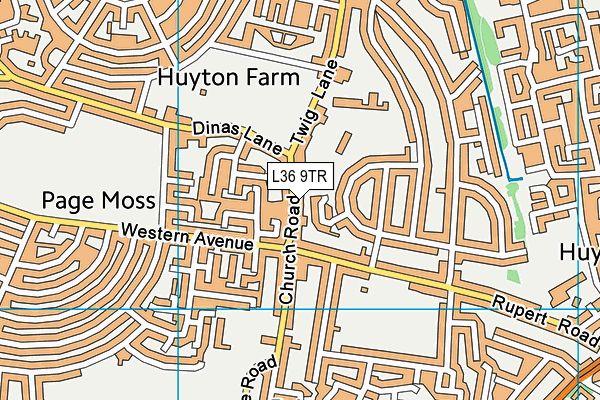 L36 9TR map - OS VectorMap District (Ordnance Survey)