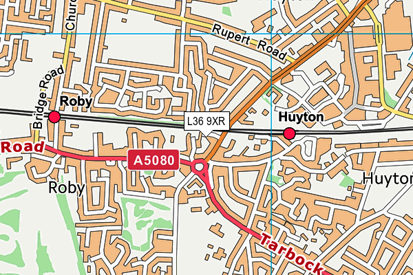 L36 9XR map - OS VectorMap District (Ordnance Survey)