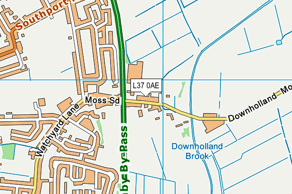 L37 0AE map - OS VectorMap District (Ordnance Survey)