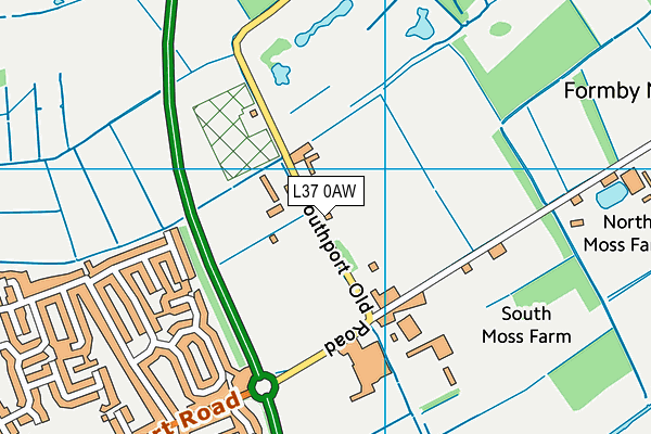 L37 0AW map - OS VectorMap District (Ordnance Survey)