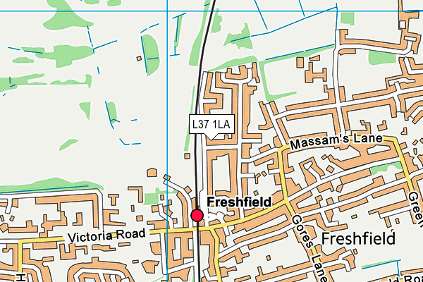 L37 1LA map - OS VectorMap District (Ordnance Survey)