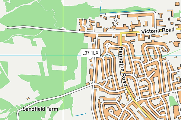 L37 1LX map - OS VectorMap District (Ordnance Survey)