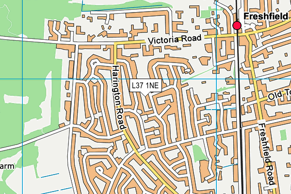 L37 1NE map - OS VectorMap District (Ordnance Survey)