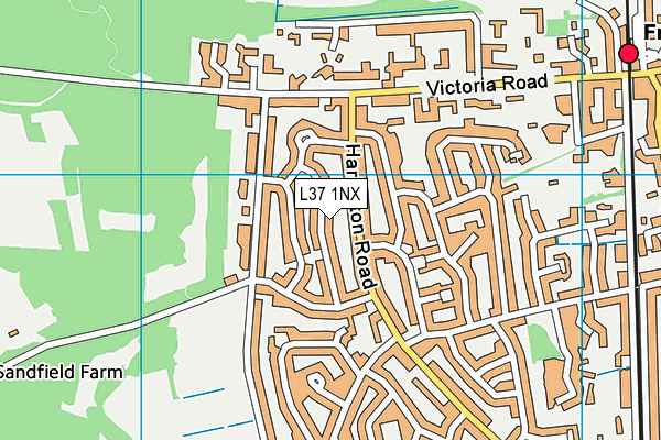 L37 1NX map - OS VectorMap District (Ordnance Survey)