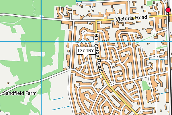 L37 1NY map - OS VectorMap District (Ordnance Survey)