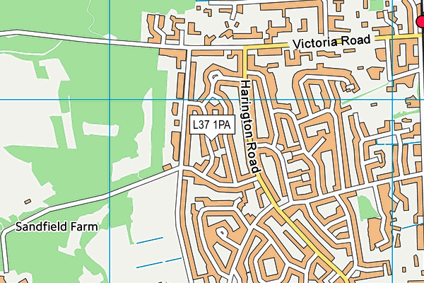 L37 1PA map - OS VectorMap District (Ordnance Survey)