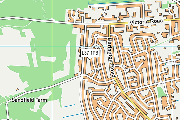 L37 1PB map - OS VectorMap District (Ordnance Survey)