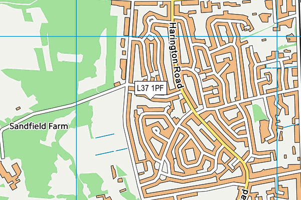 L37 1PF map - OS VectorMap District (Ordnance Survey)