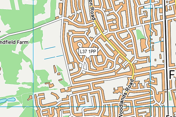 L37 1PP map - OS VectorMap District (Ordnance Survey)