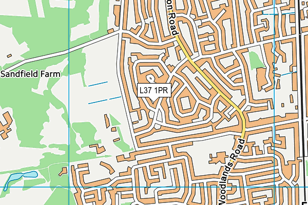 L37 1PR map - OS VectorMap District (Ordnance Survey)