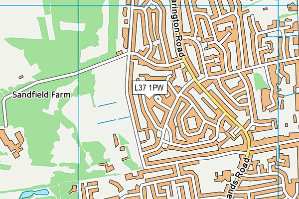 L37 1PW map - OS VectorMap District (Ordnance Survey)