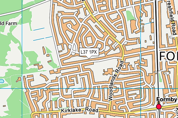 L37 1PX map - OS VectorMap District (Ordnance Survey)