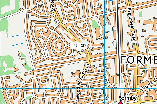 L37 1XP map - OS VectorMap District (Ordnance Survey)