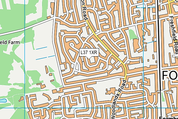 L37 1XR map - OS VectorMap District (Ordnance Survey)