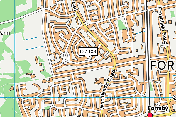 L37 1XS map - OS VectorMap District (Ordnance Survey)