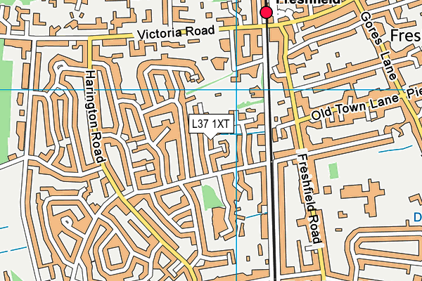 L37 1XT map - OS VectorMap District (Ordnance Survey)