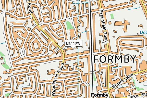 L37 1XW map - OS VectorMap District (Ordnance Survey)