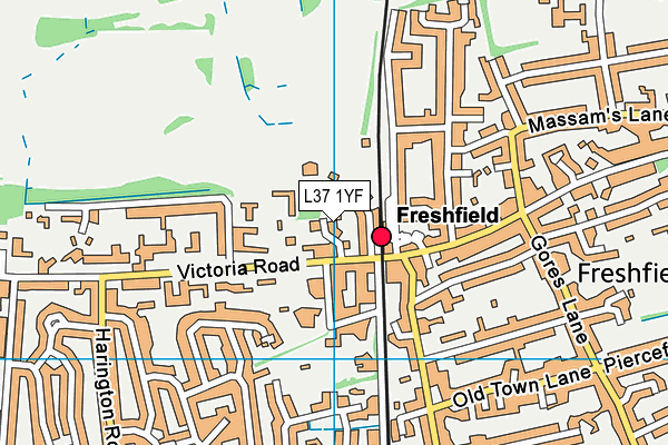 L37 1YF map - OS VectorMap District (Ordnance Survey)