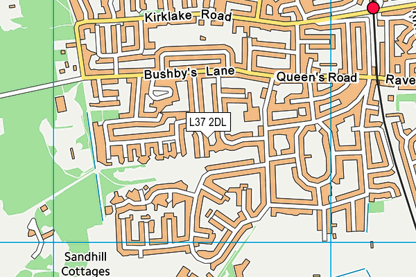 L37 2DL map - OS VectorMap District (Ordnance Survey)