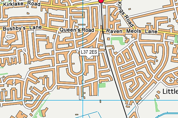 L37 2ES map - OS VectorMap District (Ordnance Survey)