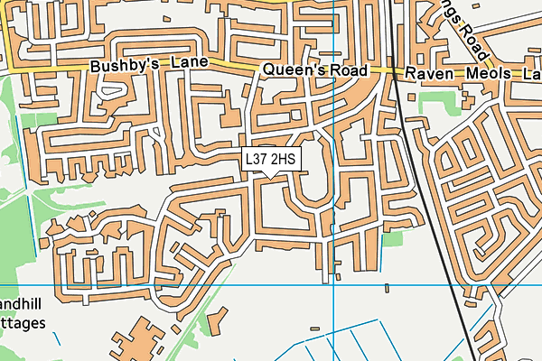 L37 2HS map - OS VectorMap District (Ordnance Survey)