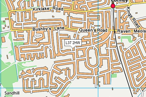 L37 2HW map - OS VectorMap District (Ordnance Survey)