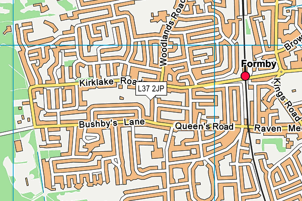 L37 2JP map - OS VectorMap District (Ordnance Survey)