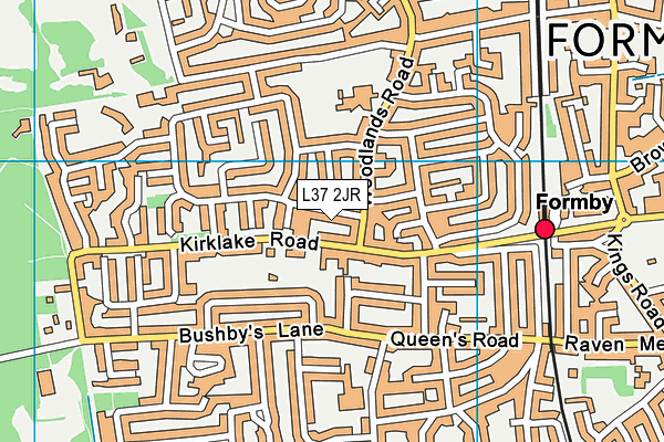 L37 2JR map - OS VectorMap District (Ordnance Survey)