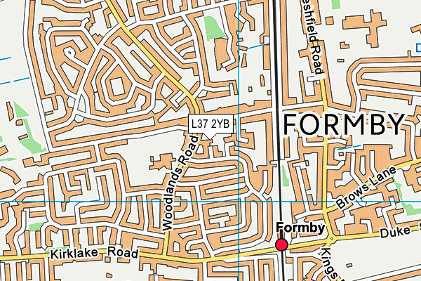 L37 2YB map - OS VectorMap District (Ordnance Survey)