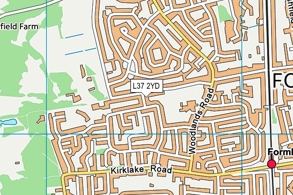 L37 2YD map - OS VectorMap District (Ordnance Survey)