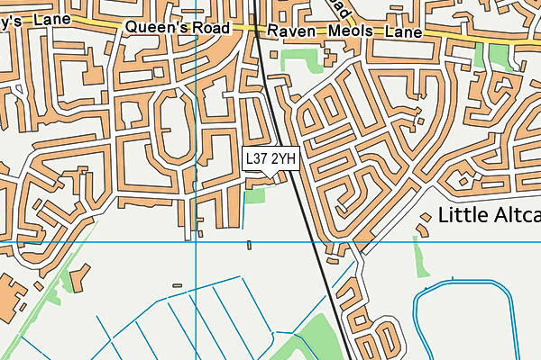 L37 2YH map - OS VectorMap District (Ordnance Survey)