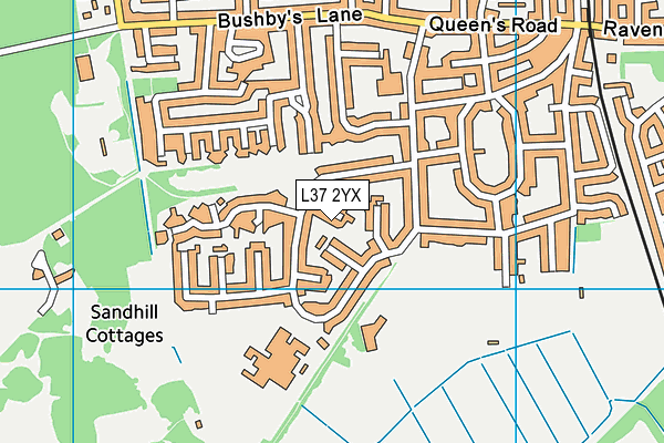 L37 2YX map - OS VectorMap District (Ordnance Survey)