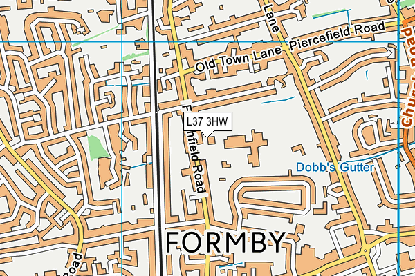 Formby High School map (L37 3HW) - OS VectorMap District (Ordnance Survey)