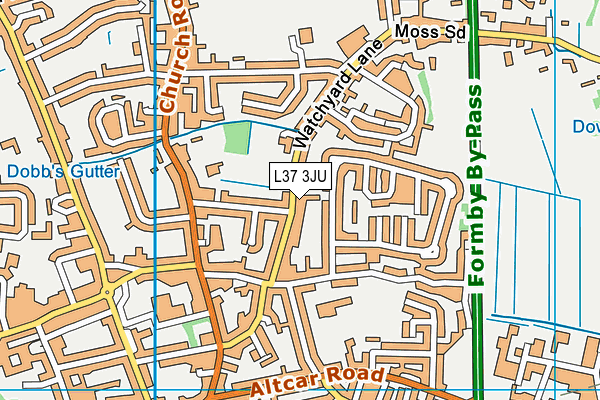 L37 3JU map - OS VectorMap District (Ordnance Survey)