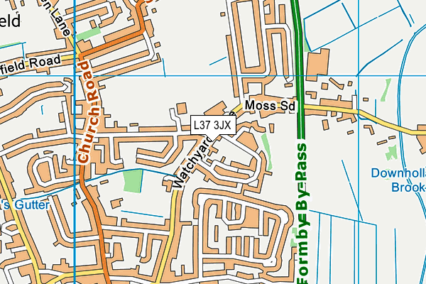 L37 3JX map - OS VectorMap District (Ordnance Survey)