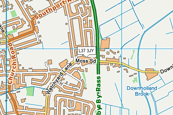 L37 3JY map - OS VectorMap District (Ordnance Survey)