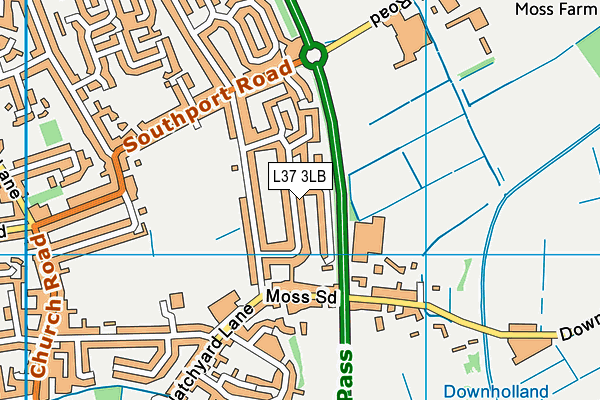 L37 3LB map - OS VectorMap District (Ordnance Survey)